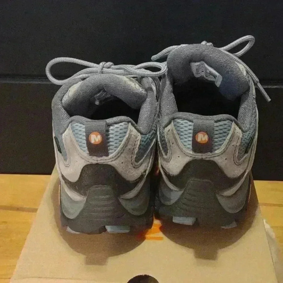 EUC Merrell MOAB 3 blue gray wide width hiking shoes‎ women's 8 - Picture 3 of 7